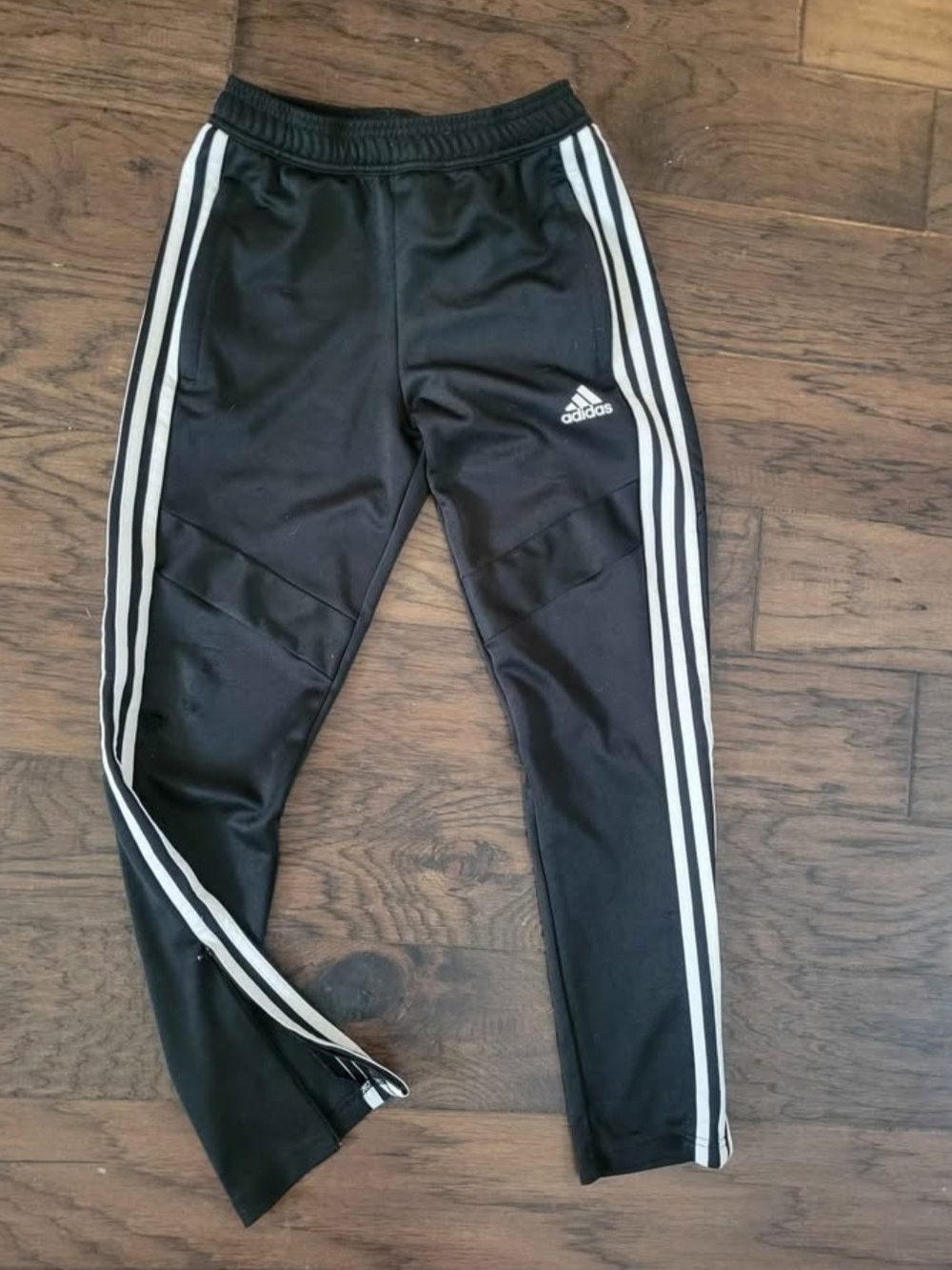 adidas Black Joggers with White Three-Stripe Detail